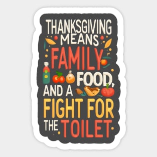 Funny Thanksgiving Design Sticker